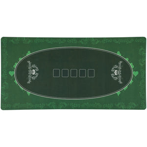 6-player poker mat, green