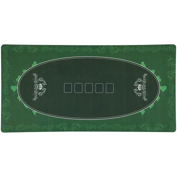 6-player poker mat, green