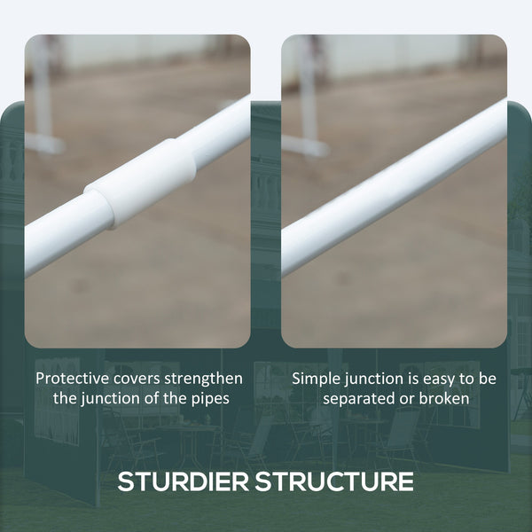 9 x 19 ft event tent with 4 removable side walls and windows, green