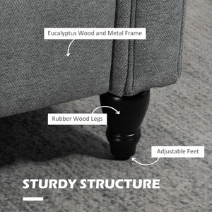 Upholstered occasional chair with armrests and rubberwood legs, light grey