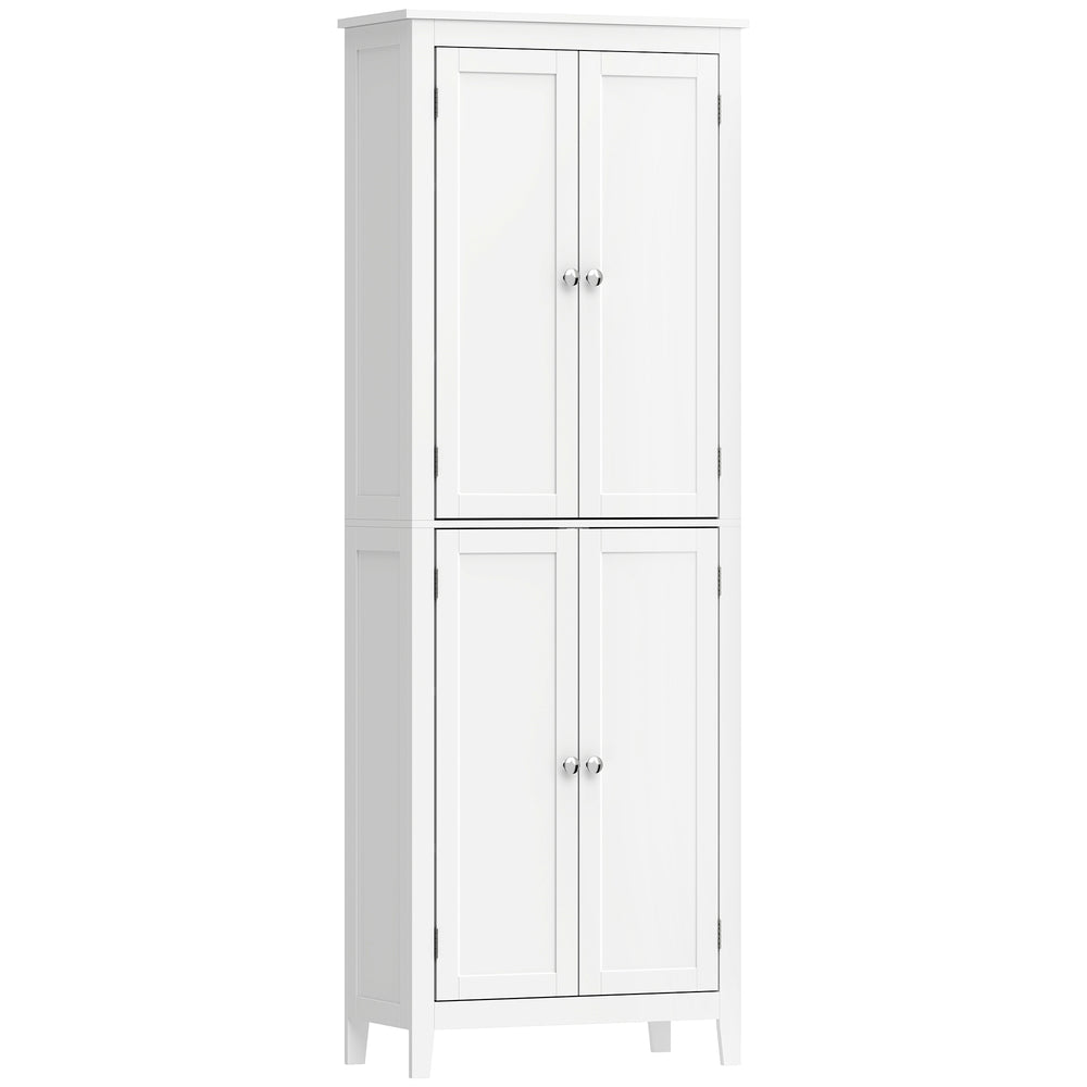 67-inch Bathroom Cabinet with Adjustable Shelves, White