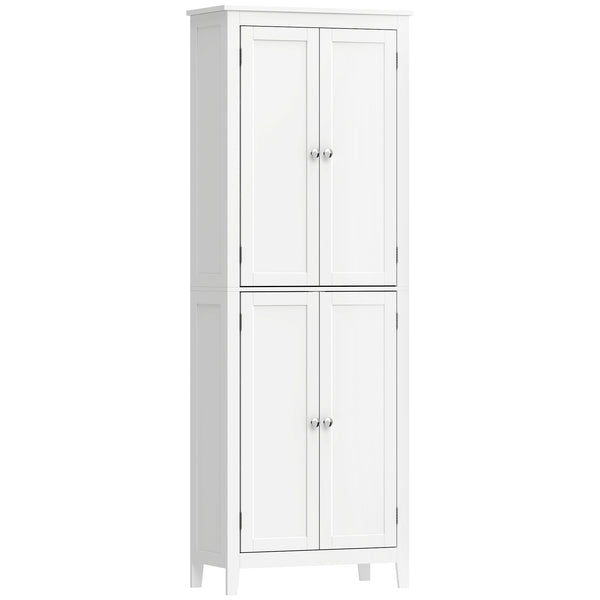 67-inch Bathroom Cabinet with Adjustable Shelves, White