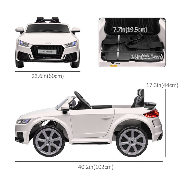 6V car with remote control, white