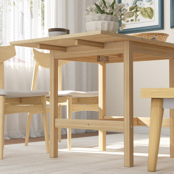 Country-style drop-leaf kitchen table for small spaces