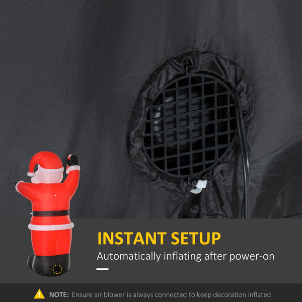 8ft Inflatable Santa with Candy Cane