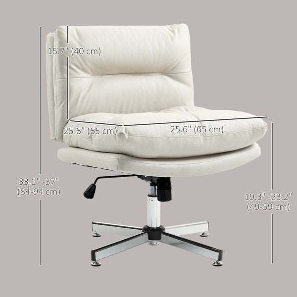 Office chair without armrests, beige