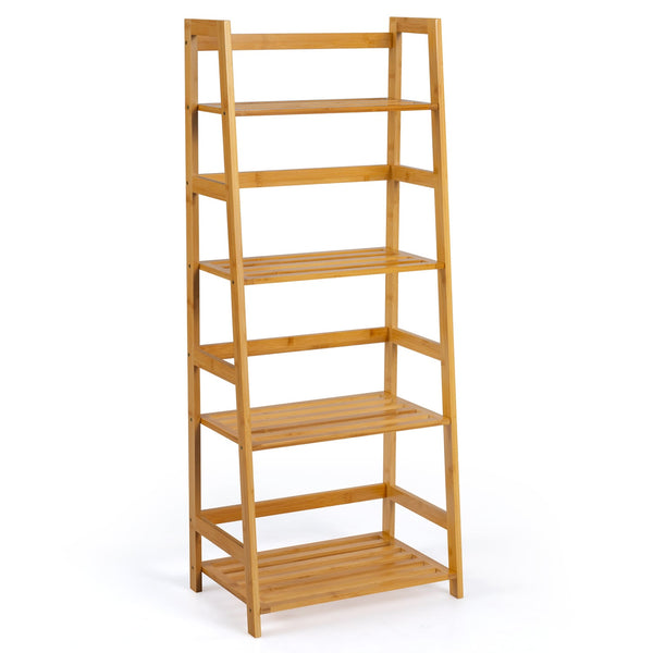 4-tier bamboo plant flower storage rack multifunctional stand
