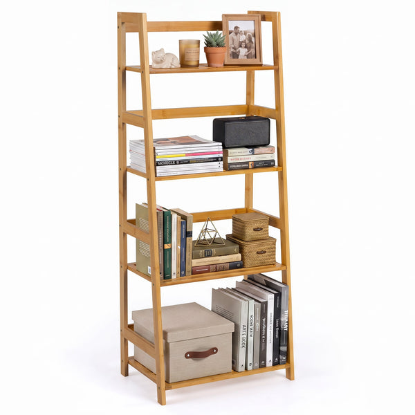 4-tier bamboo plant flower storage rack multifunctional stand