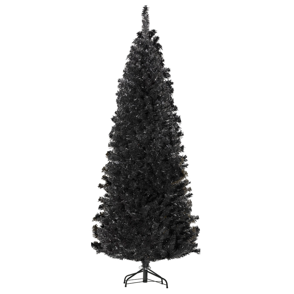 6ft Black Artificial Christmas Tree with Automatic Opening
