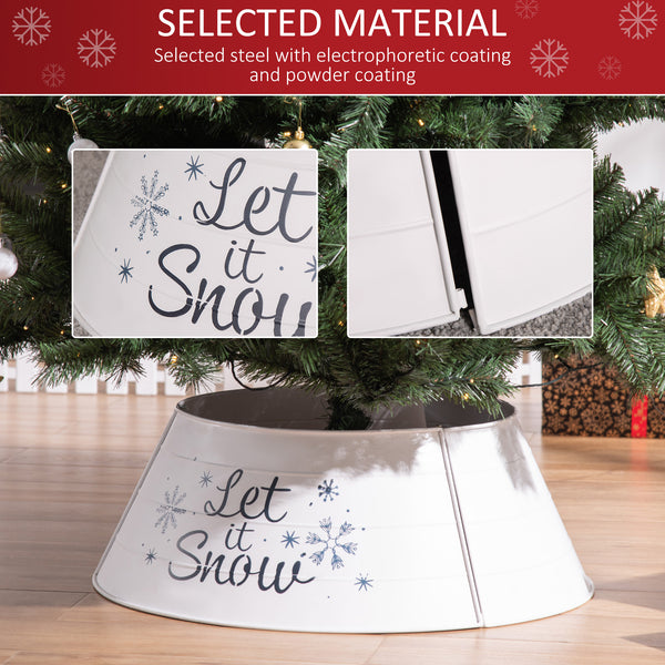 66cm White Metal Christmas Tree Collar