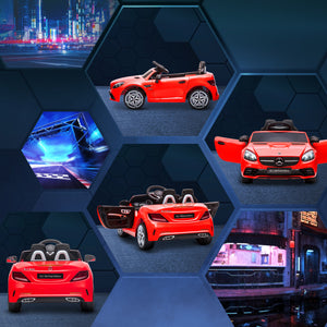 12V car with parental remote control and two motors, red