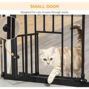 Black dog safety gate