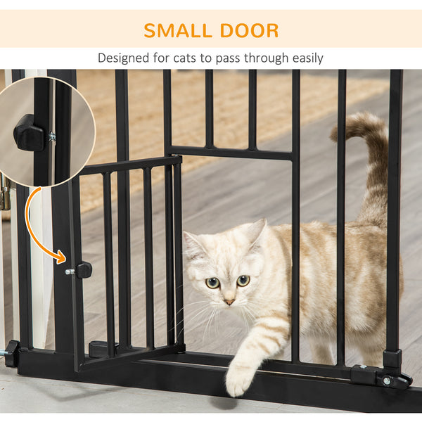 Black dog safety gate