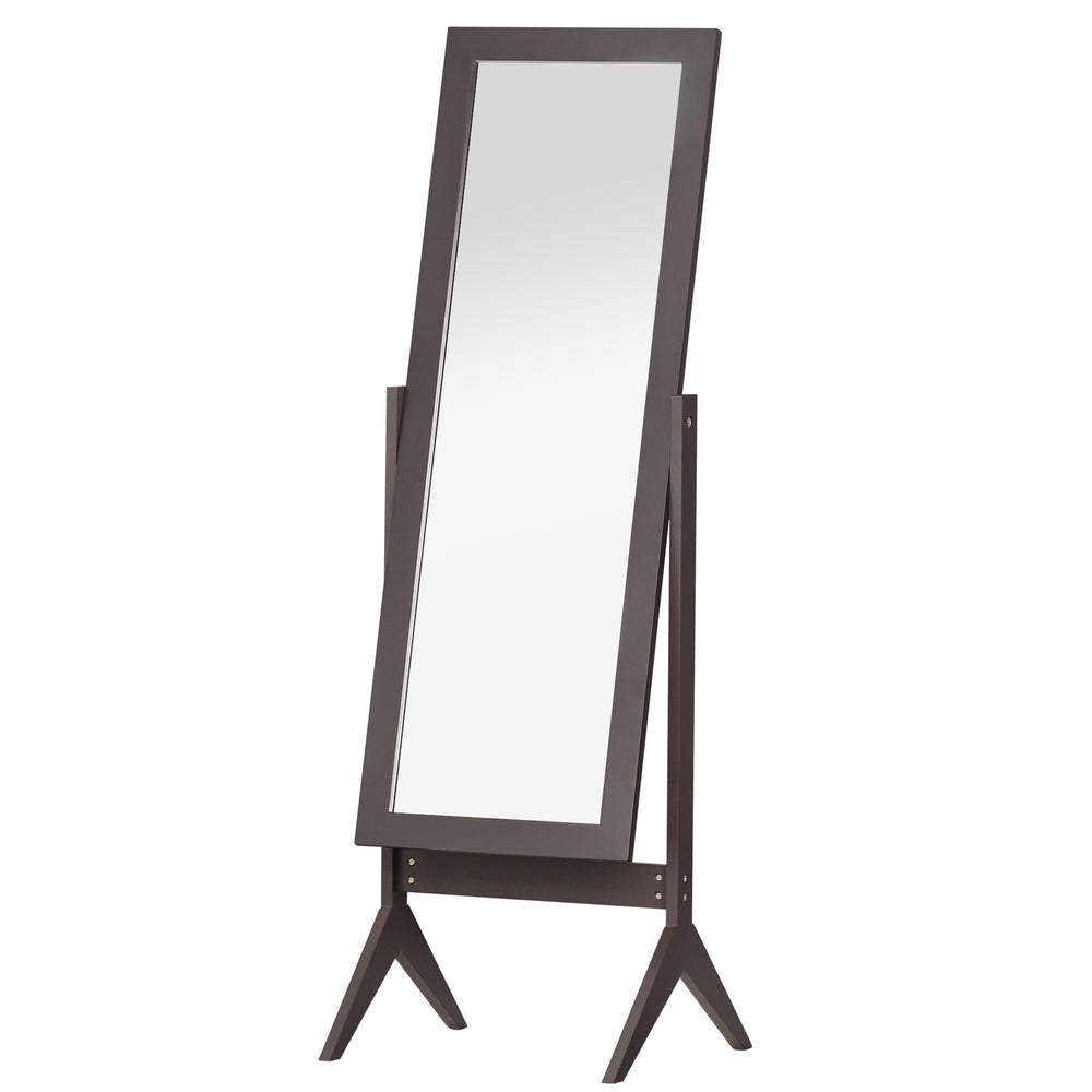 Full-length floor mirror with 2-position adjustable angle