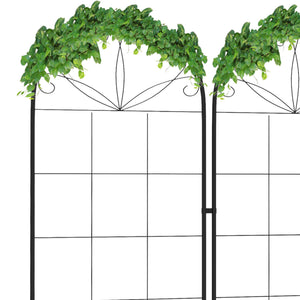 Set of 2 garden trellises for climbing plants