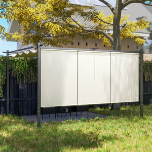 Retractable pergola 10 x 12 with roller blind