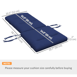 Adirondack Patio Chair Replacement Cushions with Back and Ties, Set of 2, Blue