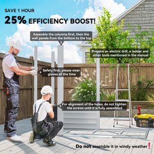 7' x 4' Outdoor Metal Garden Shed with Locking Doors, Dark Gray