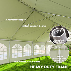 20' x 30' Heavy Duty Party Tent with Removable Window Sidewalls and Carry Bags