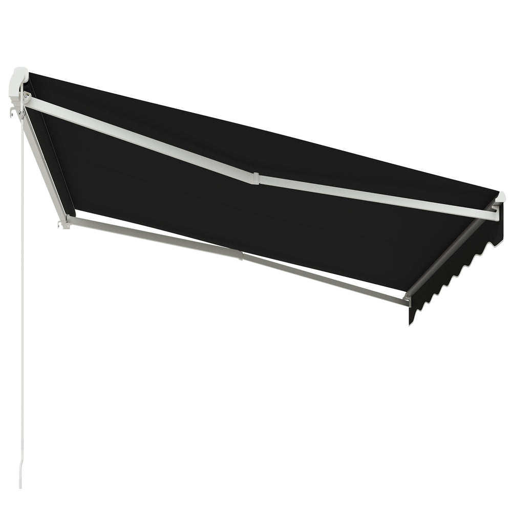 9.8 x 8.2 ft retractable electric awning, black