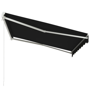 9.8 x 8.2 ft retractable electric awning, black