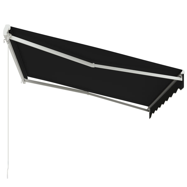 9.8 x 8.2 ft retractable electric awning, black