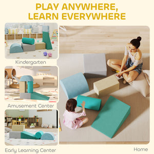 Climbing toys with removable cover blue/green