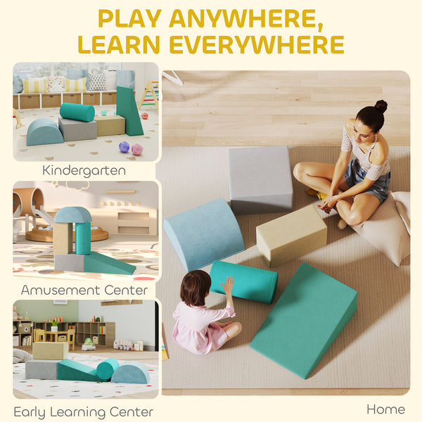 Climbing toys with removable cover blue/green