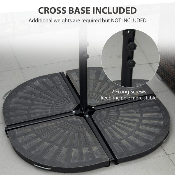 8.5-foot cantilever parasol with 360° rotation, beige