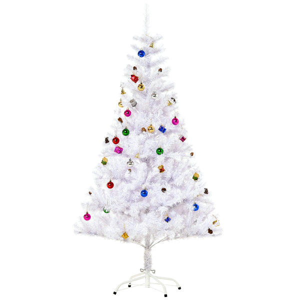 5ft White Artificial Christmas Tree with Decorations