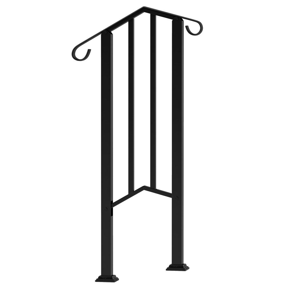 Black railing for outdoor stairs