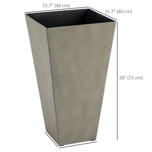 Set of 3 plastic planters