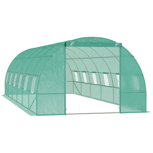 Large garden tunnel greenhouse with premium steel frame