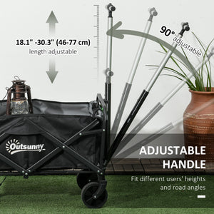 Folding garden cart with steel frame