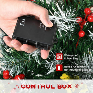 Set of 2 pre-lit 2-foot artificial Christmas trees with warm white LEDs