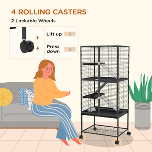 Rolling cart with removable tray and storage shelf