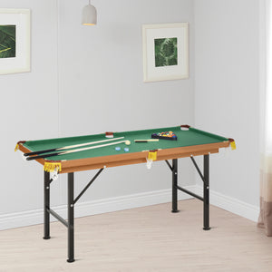 54.3" L Portable Mini Pool Table with Cues, Ball, Chalk and Rack for Kids