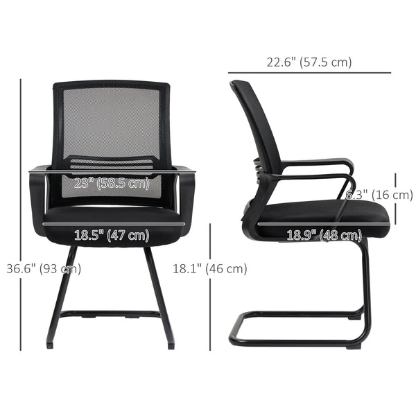 Ergonomic office chair without casters, black