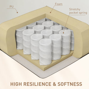 Massage chair with 8 vibration points, cream white