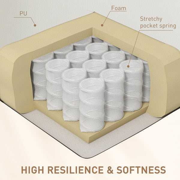 Massage chair with 8 vibration points, cream white