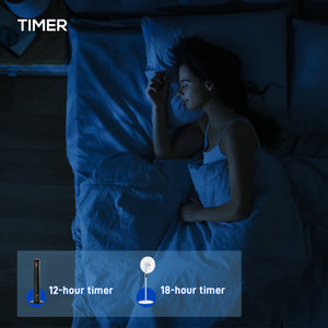 Set of 2 pedestal fans with remote control, adjustable height, tilting head, timer, oscillating, white