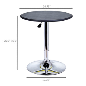 Modern round bar table, black