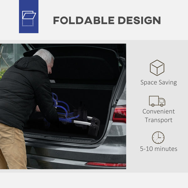 20cm Height Adjustable Folding Rollator Walker, Blue