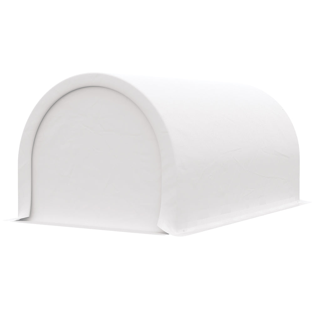 Heavy-duty 10 x 16 carport with zipped door, white