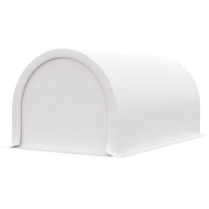 Heavy-duty 10 x 16 carport with zipped door, white