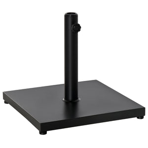 18kg Square Steel Parasol Stand with Adjustable Knob, Black