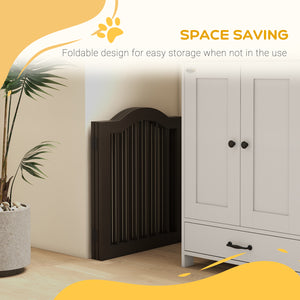 Freestanding pet gate, coffee color