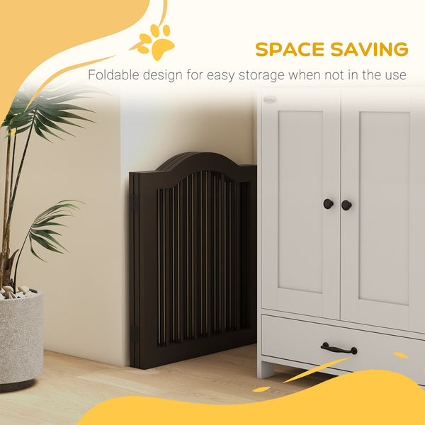 Freestanding pet gate, coffee color