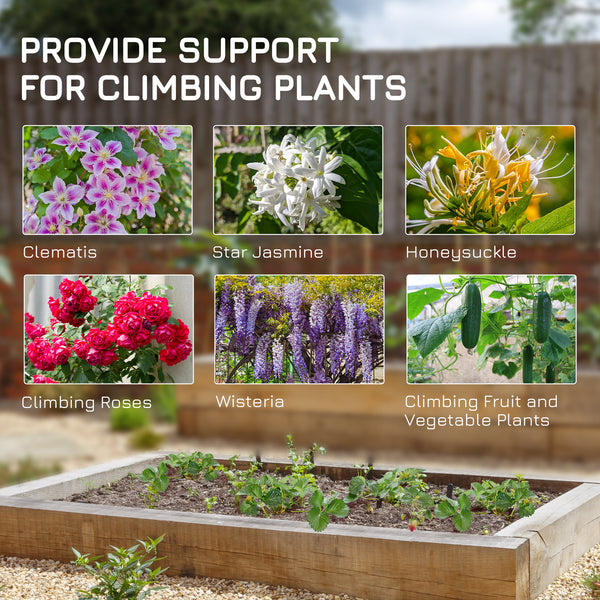 Set of 2 garden trellises for climbing plants