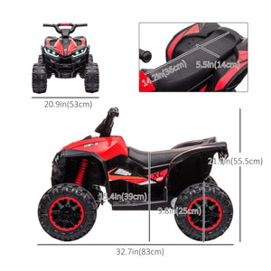 12V quad with music, headlights, red